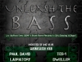 Unleash the Bass flyer design for a charity benefit event. - Front
