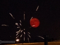 Blood moon and fireworks on the 4th of July.