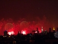 4th of July, view of Manhattan fireworks from Brooklyn, New York.